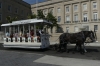 Horse driven trolley car in front of the old Customs House, Wilmington NC