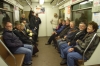 The tour group on the Moscow underground. RU