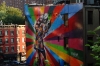 Mural of famous 'end of WWII' photo. The High Line walk, New York