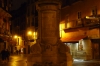 Statue outside Palace of Marquis of Rozalejo, with a reutation for jumping off it (& risk death) during the San Fermin Festa