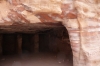 Petra - inside a tomb, multi coloured rocks JO