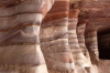 Petra - inside a tomb, multi-coloured rock JO