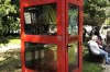 Telephone style book box in Jardim Braancamp Freire, Lisbon PT