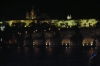 Charles Bridge and the Castle at night. Prague CZ