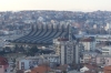 Football stadium from Cathedral of Blessed Mother Teresa, Pristina XK