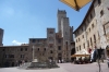 Lunch at the Piazza della Cisterna, San Gimignano, Tuscany IT