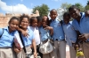School children loved to have their photos taken at the Parque Independencia, Santo Domingo DO