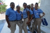 School children loved to have their photos taken at the Parque Independencia, Santo Domingo DO