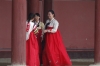 Girls giggling, Gyeongbokgung Palace, Seoul KR
