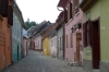 Coloured houses on Tamplarilor Street (north), Sighisoara RO