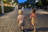 A and B exploring around Restaurante Ruta del Azafrán Granada ES