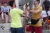 Hayden was an assistant to the Street Performer outside the Cathedral in Split HR