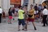Hayden was an assistant to the Street Performer outside the Cathedral in Split HR
