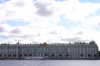 Hermitage Museum on the River Neva.  ...and amazing sky. St Petersburg RU