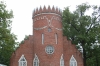 Brick building on the edge of the grounds of the Catherine Palace. St Petersburg RU