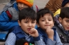 Young visitors to the Blue Mosque, Tabriz