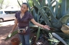 Our guide at the Cactus farm