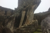 Condor temple. A wet day in Machu Picchu PE