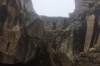Condor temple. A wet day in Machu Picchu PE