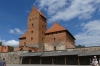 The outer fortification of Trakai Island Castle on Galve Lake, LT