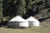 Yurt tents at the Grand Canyon of Urumqi CN