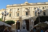Queen Victoria and the National Library of Malta in Republic Square, Valletta MT