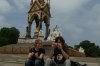 Elisse and Hayden test Ev's camera, Hyde Park. London GB