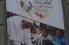 The Pope is visiting Lima. Church of the Miraculous Virgin, Lima PE