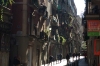 Narrow streets of El Raval district of Barcelona ES
