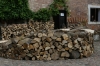 Firewood stacked for the coming winter, Reszel Castle PL