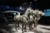 Half size replicas of the bronze horse and carriages, Terracotta warriors of Emperor Qin, Xi'an CN