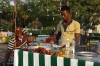 Setting up food stalls in the Forodhani Park, Zanzibar, Tanzania